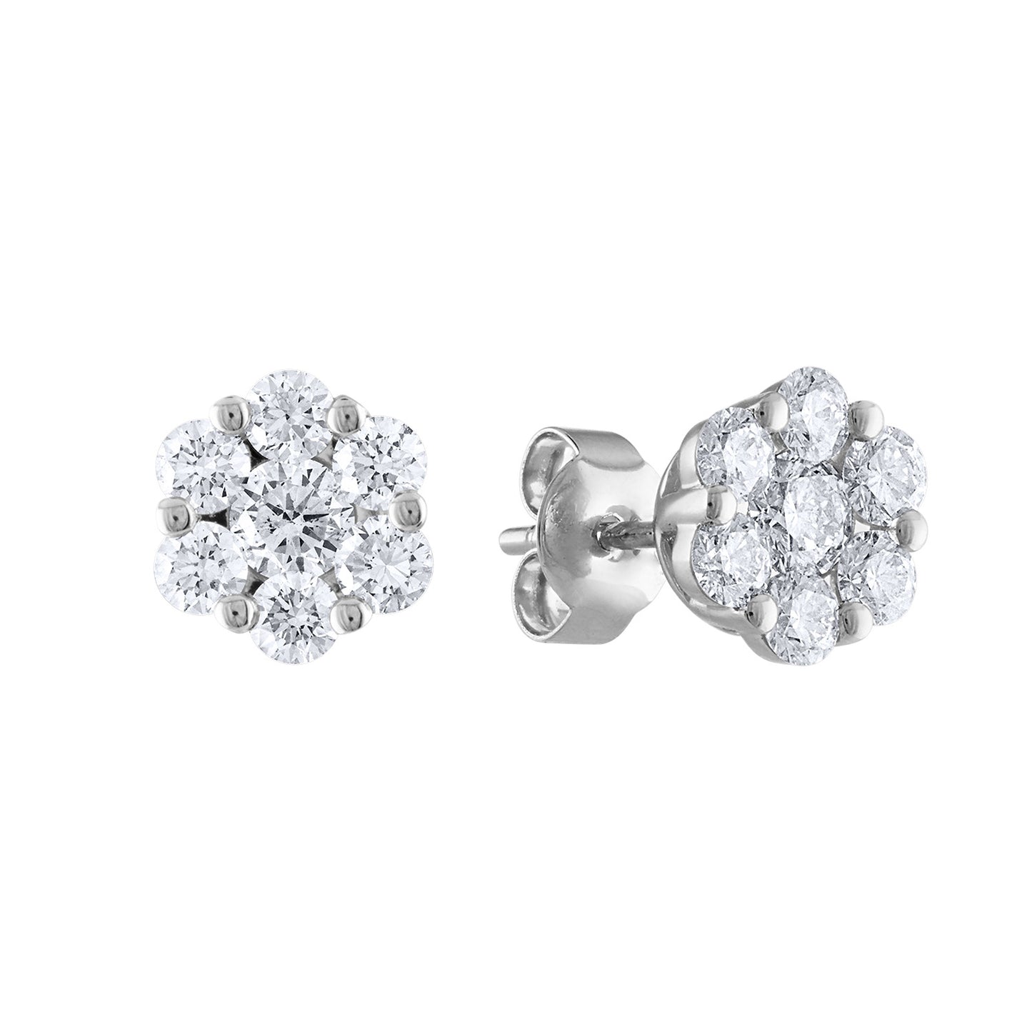 Flower Cluster Stud Earrings E3090