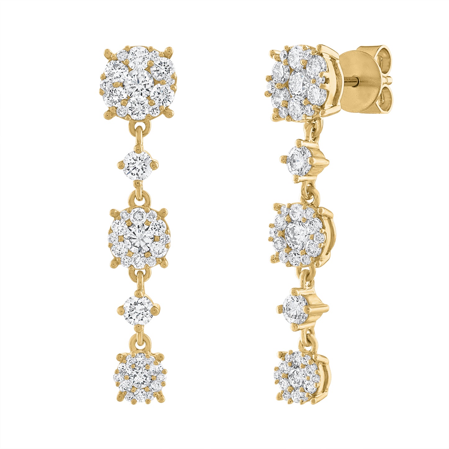 Hanging Cluster Earrings E3107