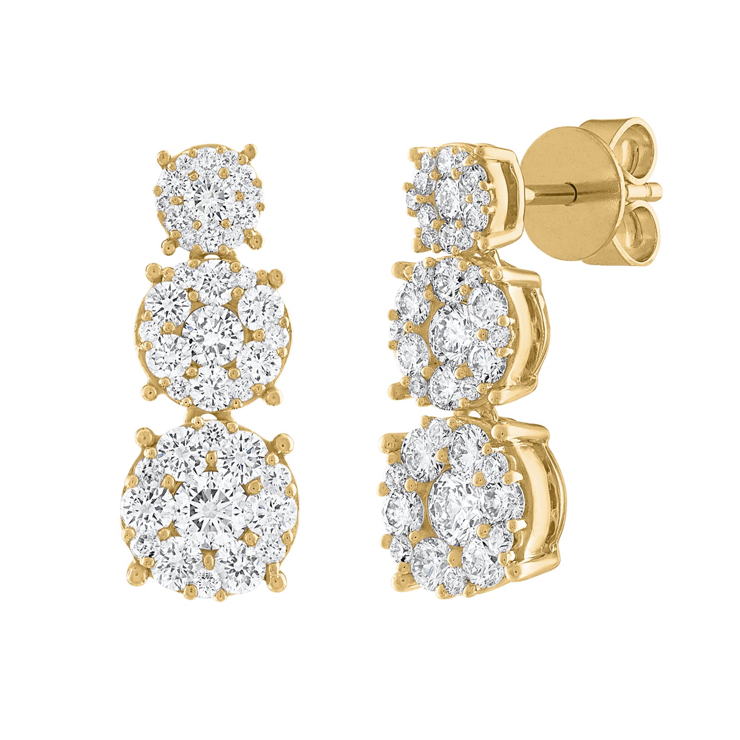 Hanging Cluster Earrings E3108