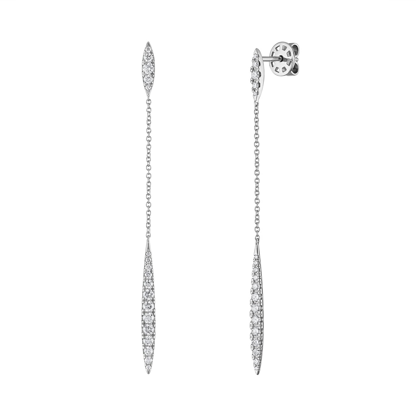 Diamond Drop Chain Earrings E3133