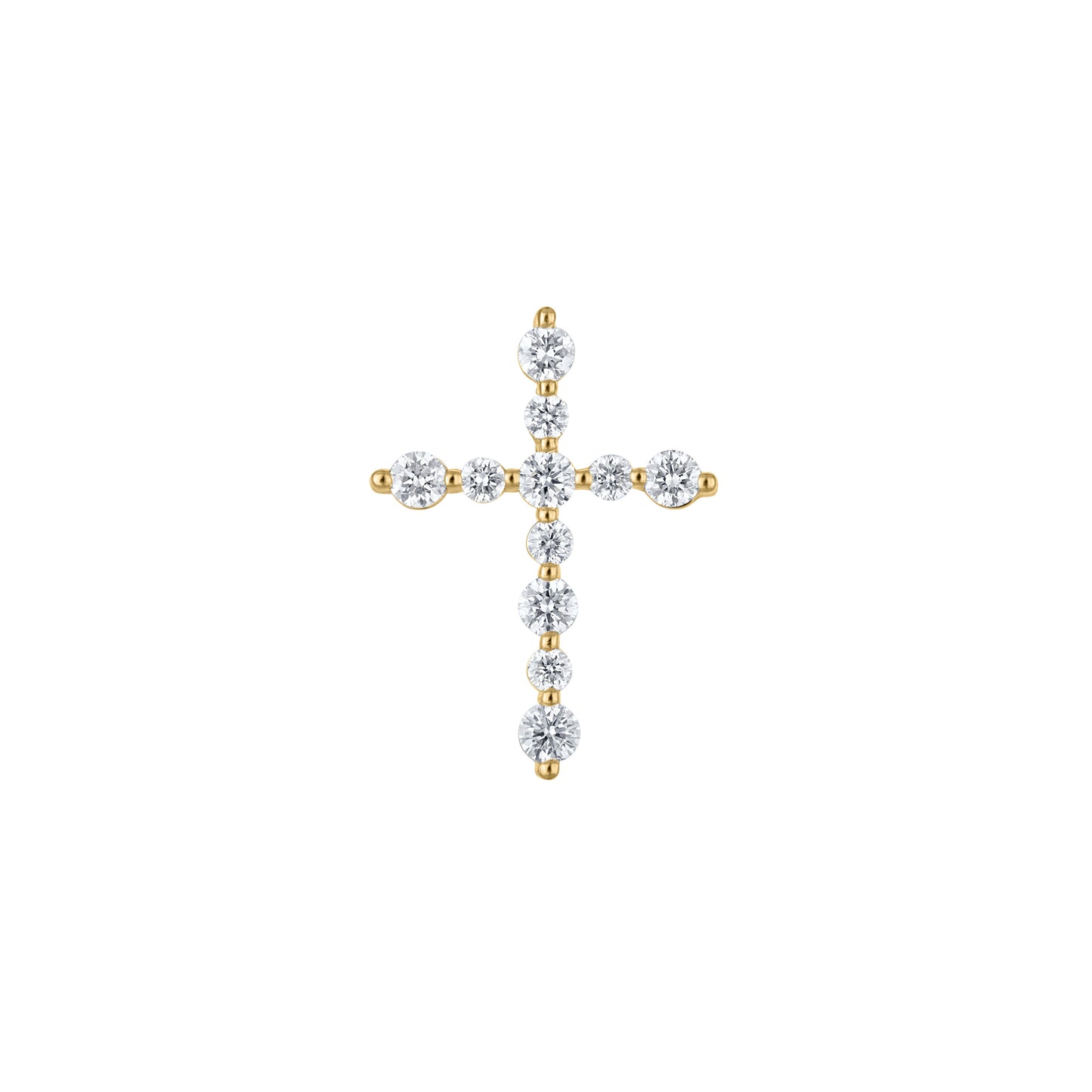 Graduated Diamond Alternating Cross Pendant P5123