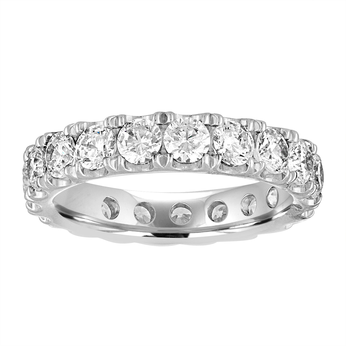 Extruded Tubing French Pave Set Diamond Eternity Band R6063