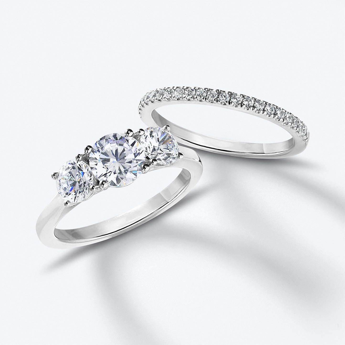 Three-Stone Round Diamond Engagement Ring R6118