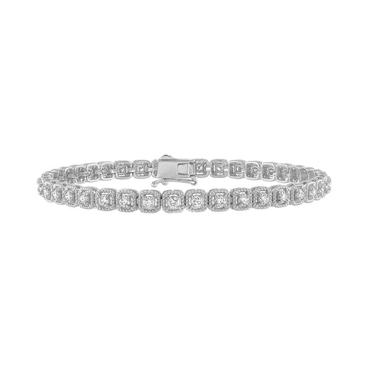 Squared Rope Design Tennis Bracelet B2066