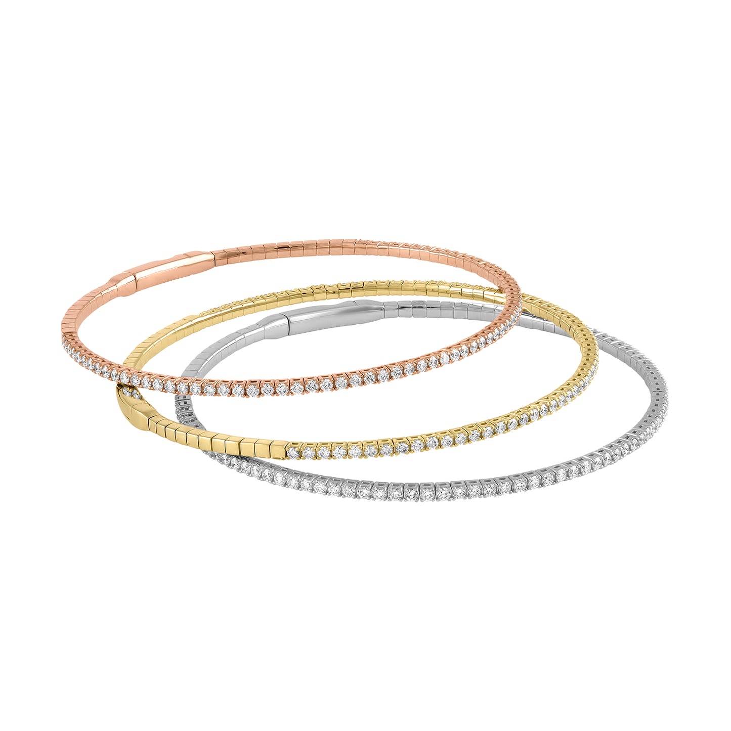 Tennis Flexible Bangle Share Prong BG1012