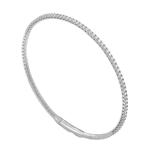 Tennis Flexible Bangle Share Prong BG1012