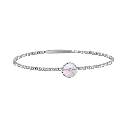 Mother of Pearl Geometric Bangle BG1053