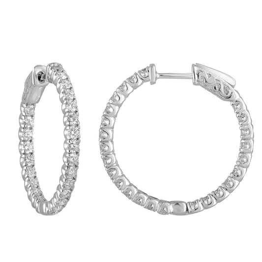 In & Out Diamond Hoops E3014