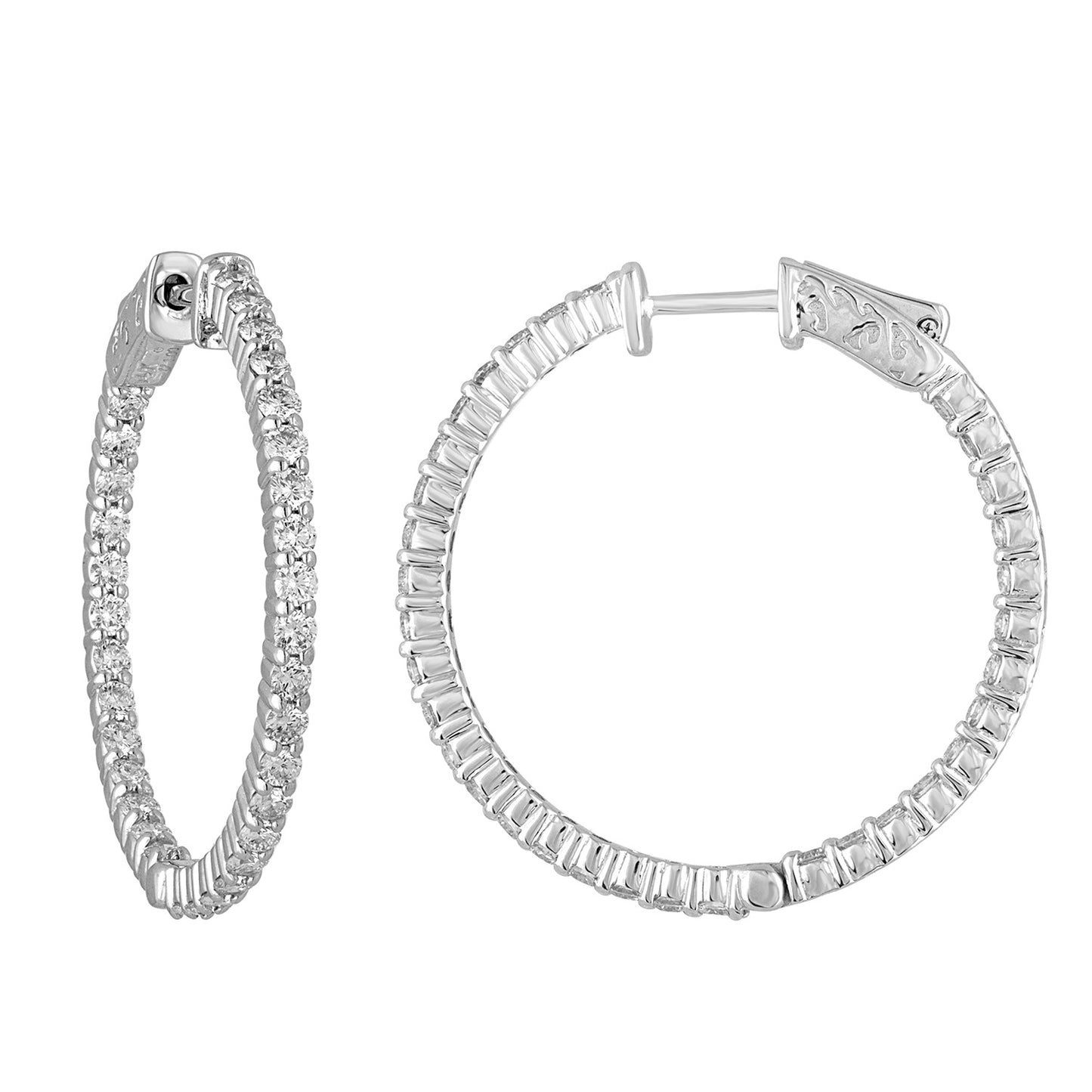 In & Out Diamond Hoops E3017