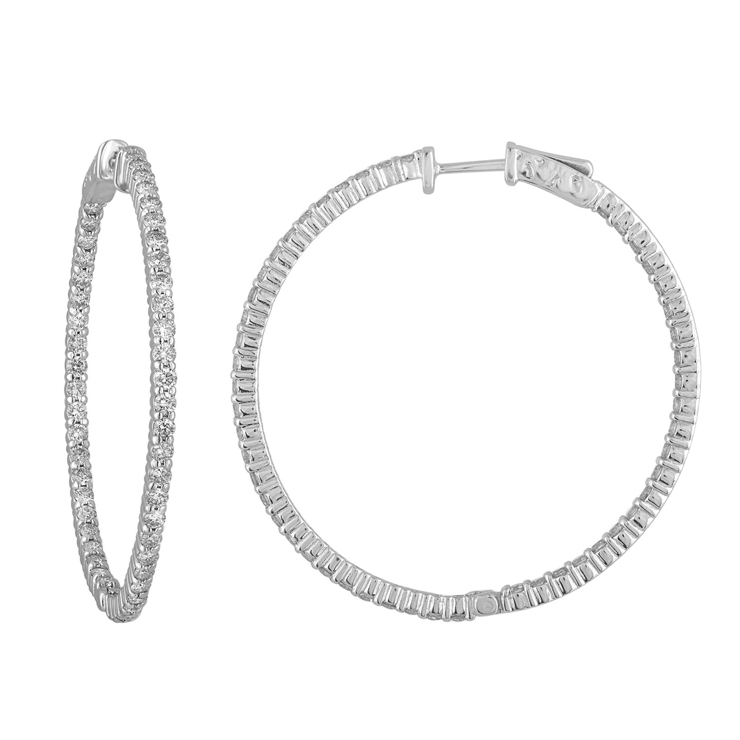 In & Out Diamond Hoops E3017