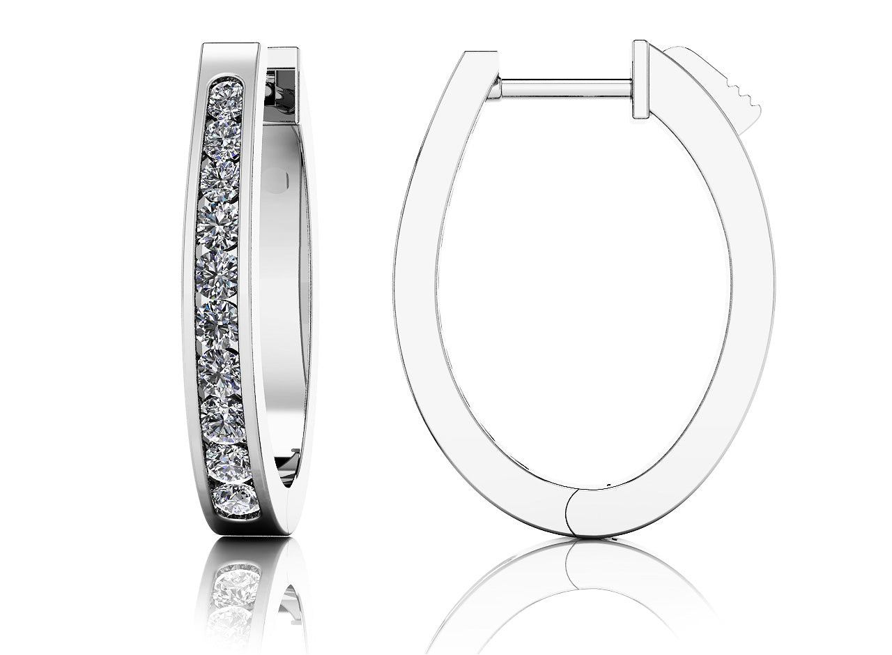 Channel-Set Diamond Hoops E3040