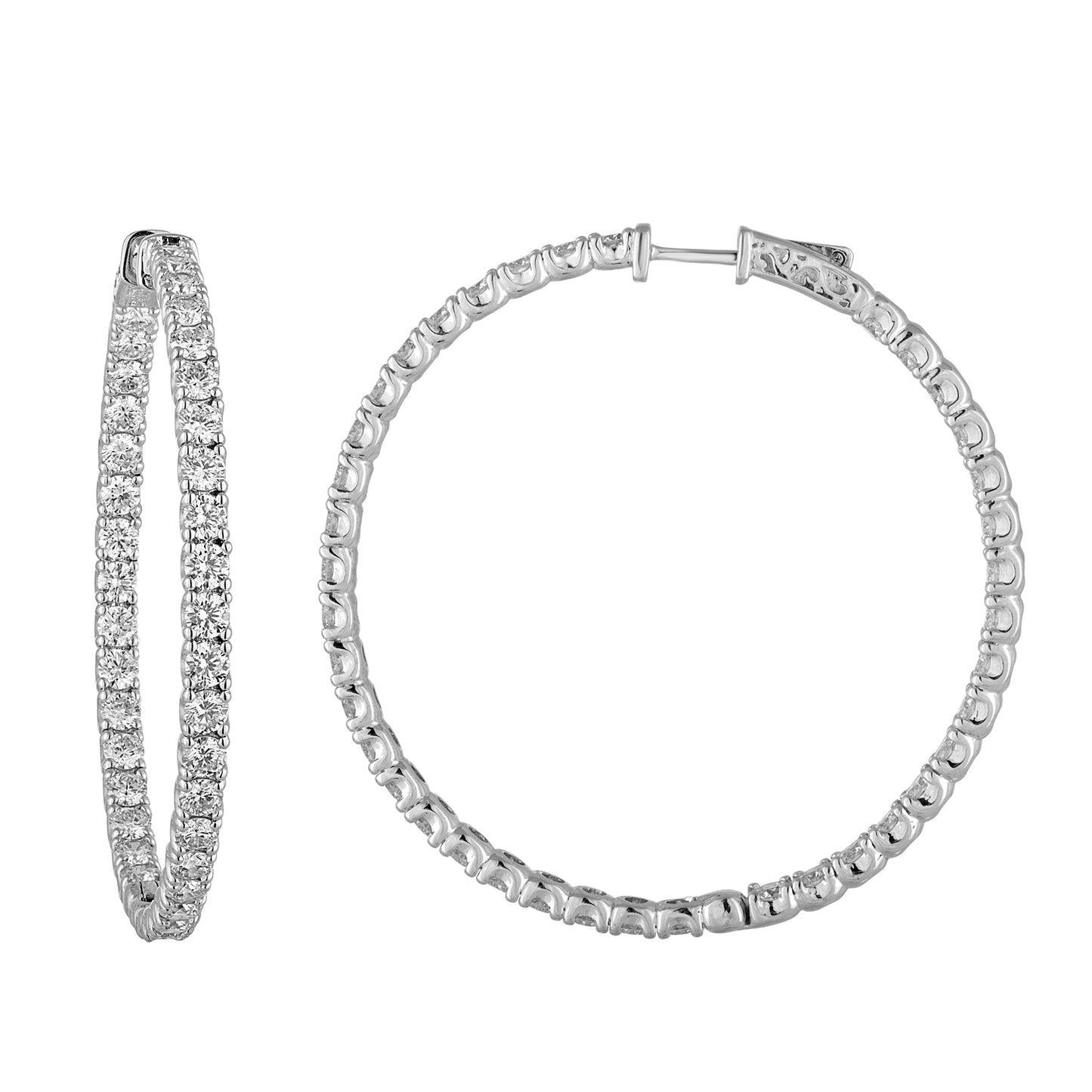 In & Out Diamond Hoops E3050