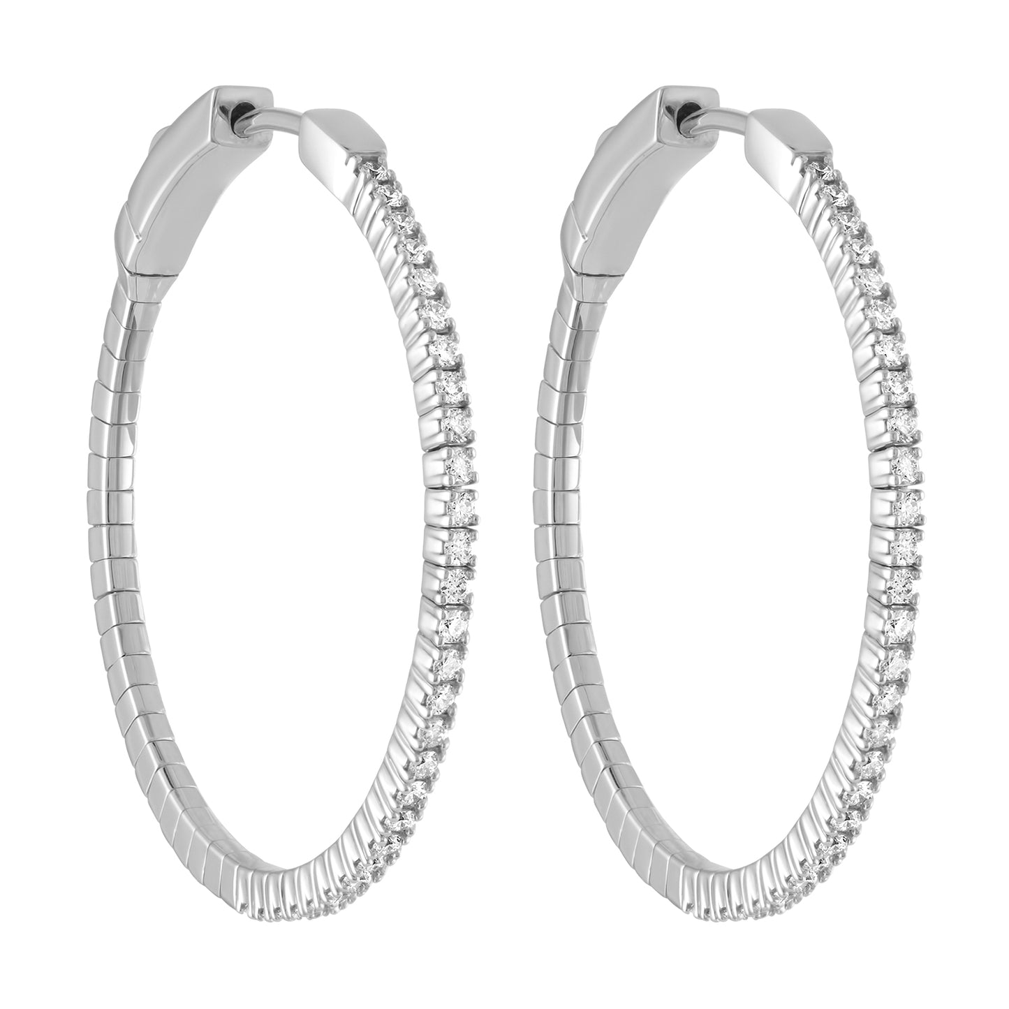 Flexible Diamond Hoops E3176