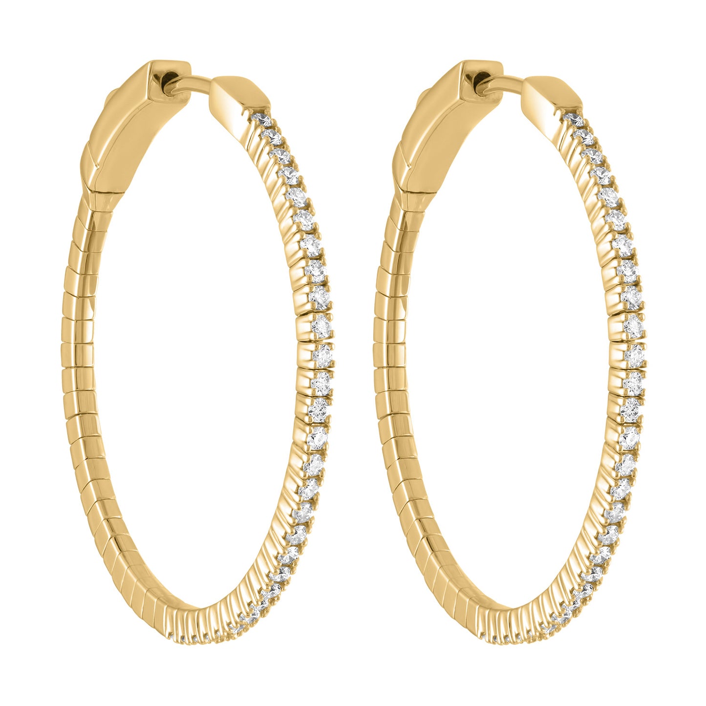 Flexible Diamond Hoops E3176