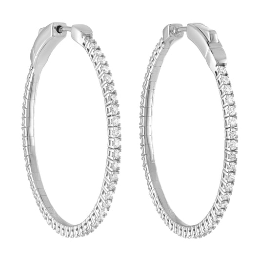 Flexible Diamond Hoops E3078