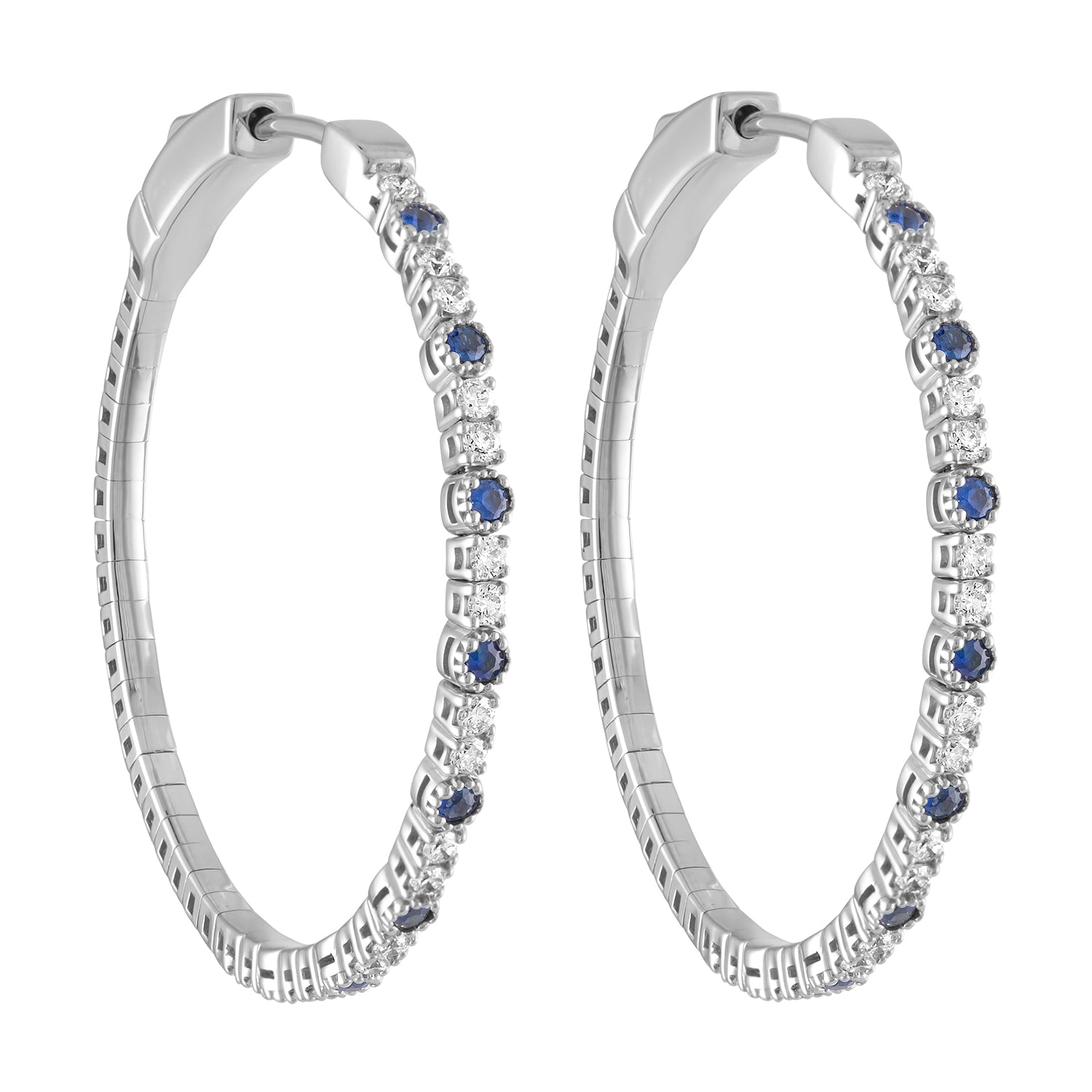 Vimco Color Diamond & Sapphire Flexible Hoops E3079 – Vimco Diamond Corp.