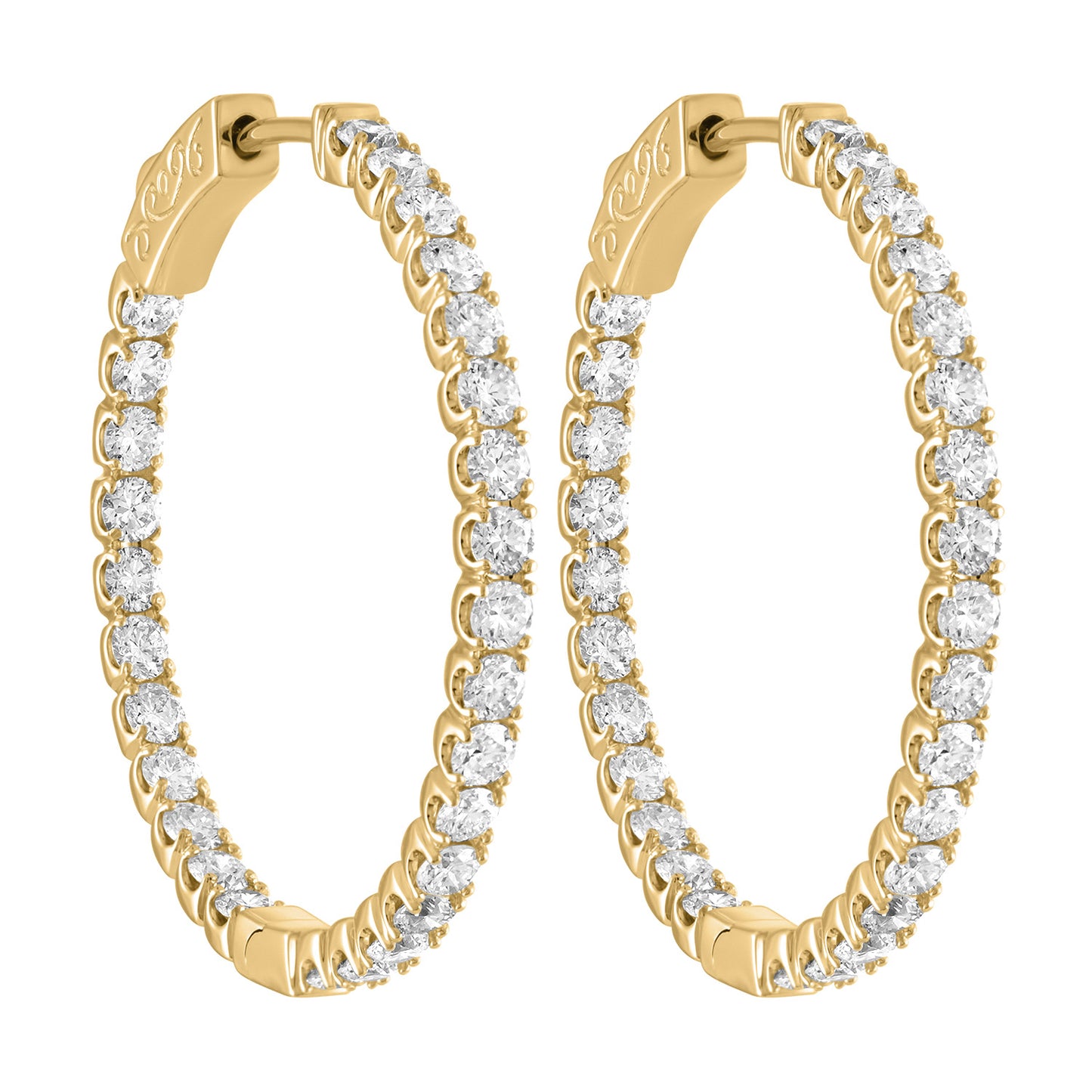 In & Out Diamond Hoops E3080