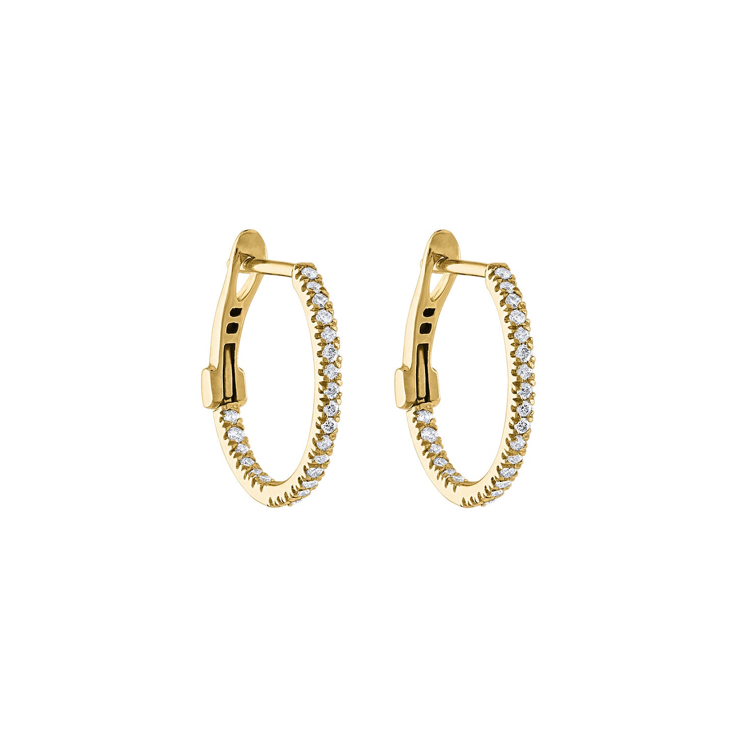 In & Out Diamond Hoops E3085