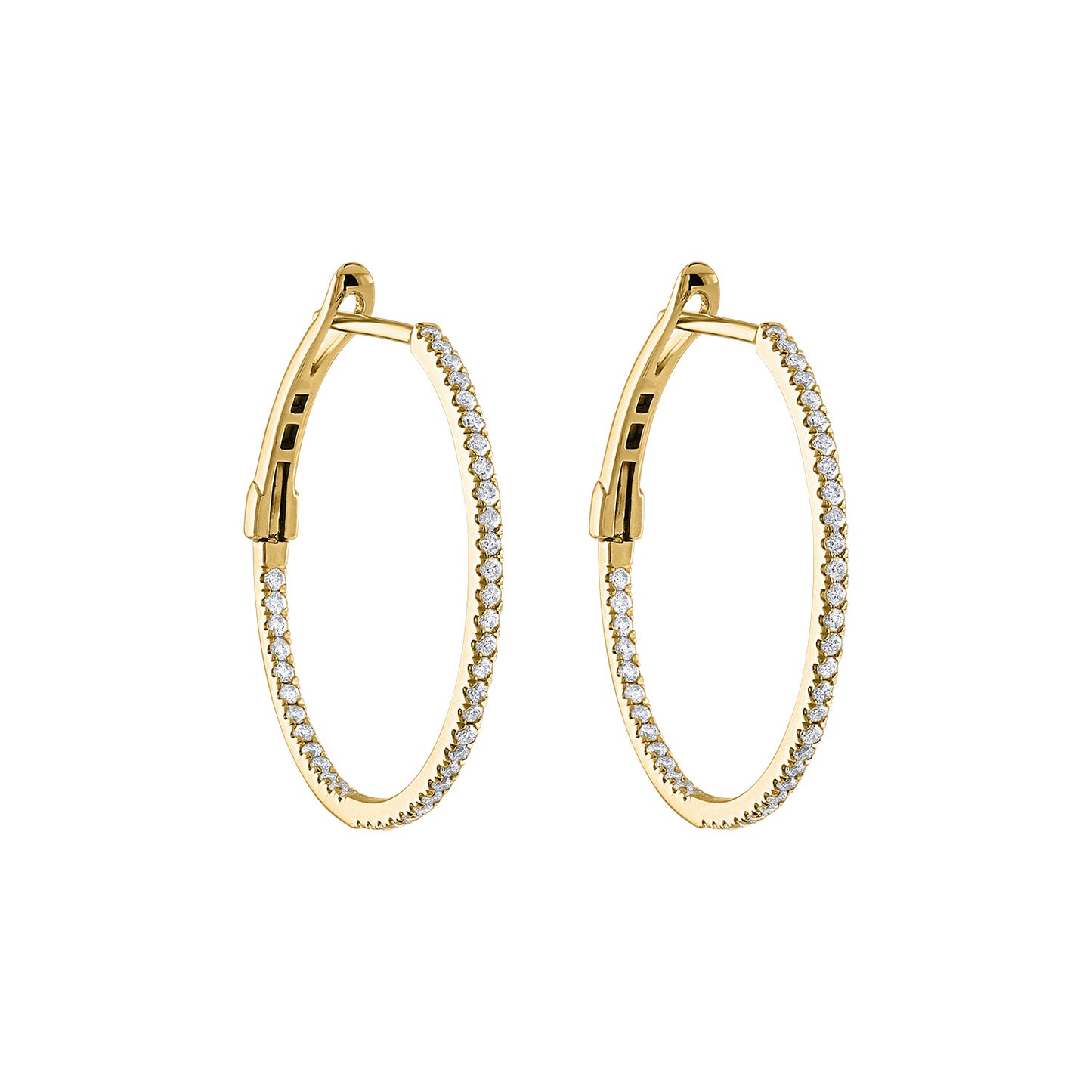 In & Out Diamond Hoops E3085