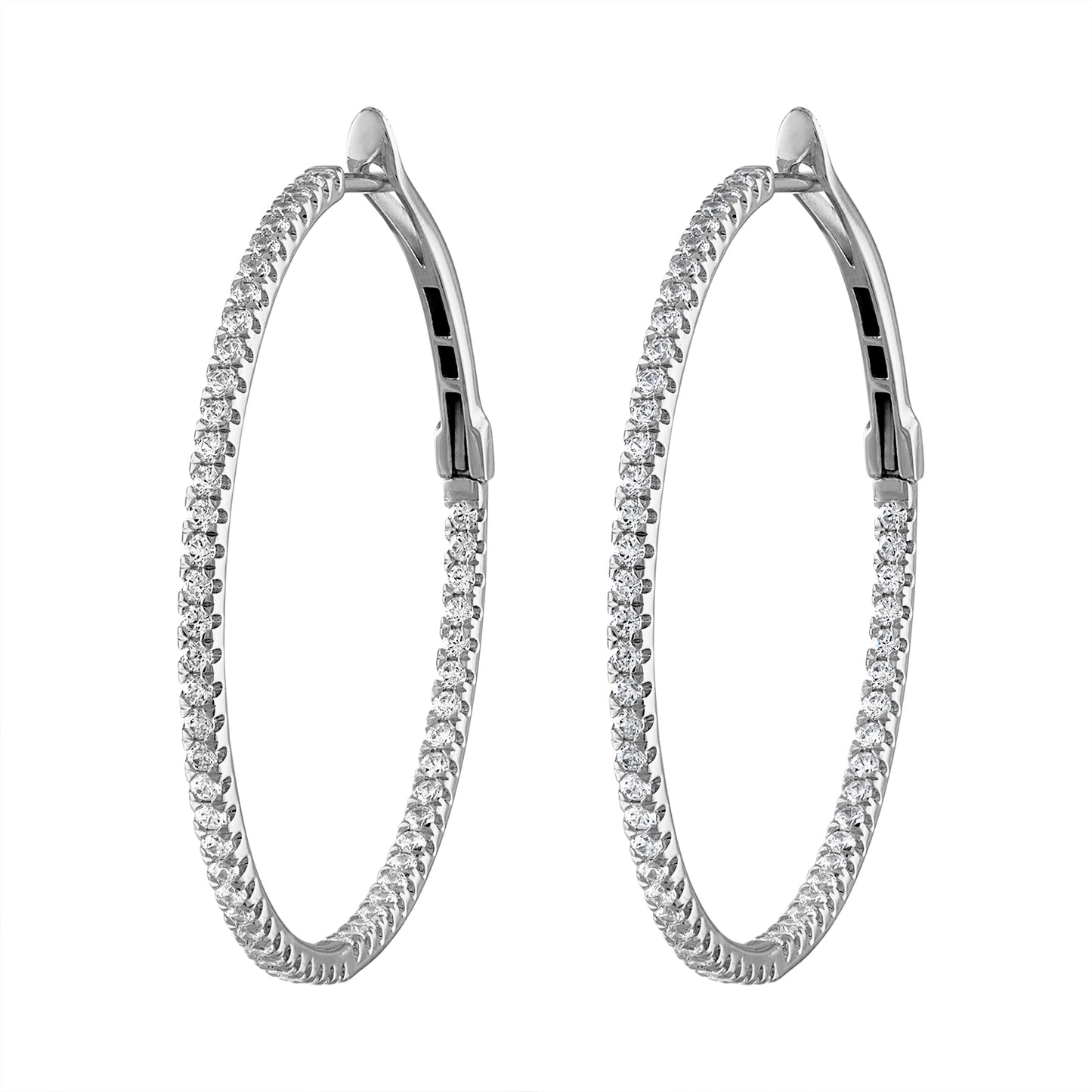 In & Out Diamond Hoops E3085