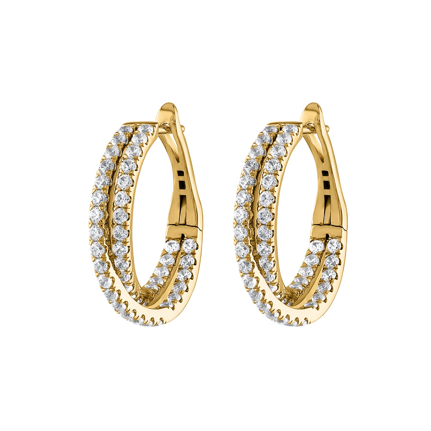 In & Out Diamond Hoops E3101