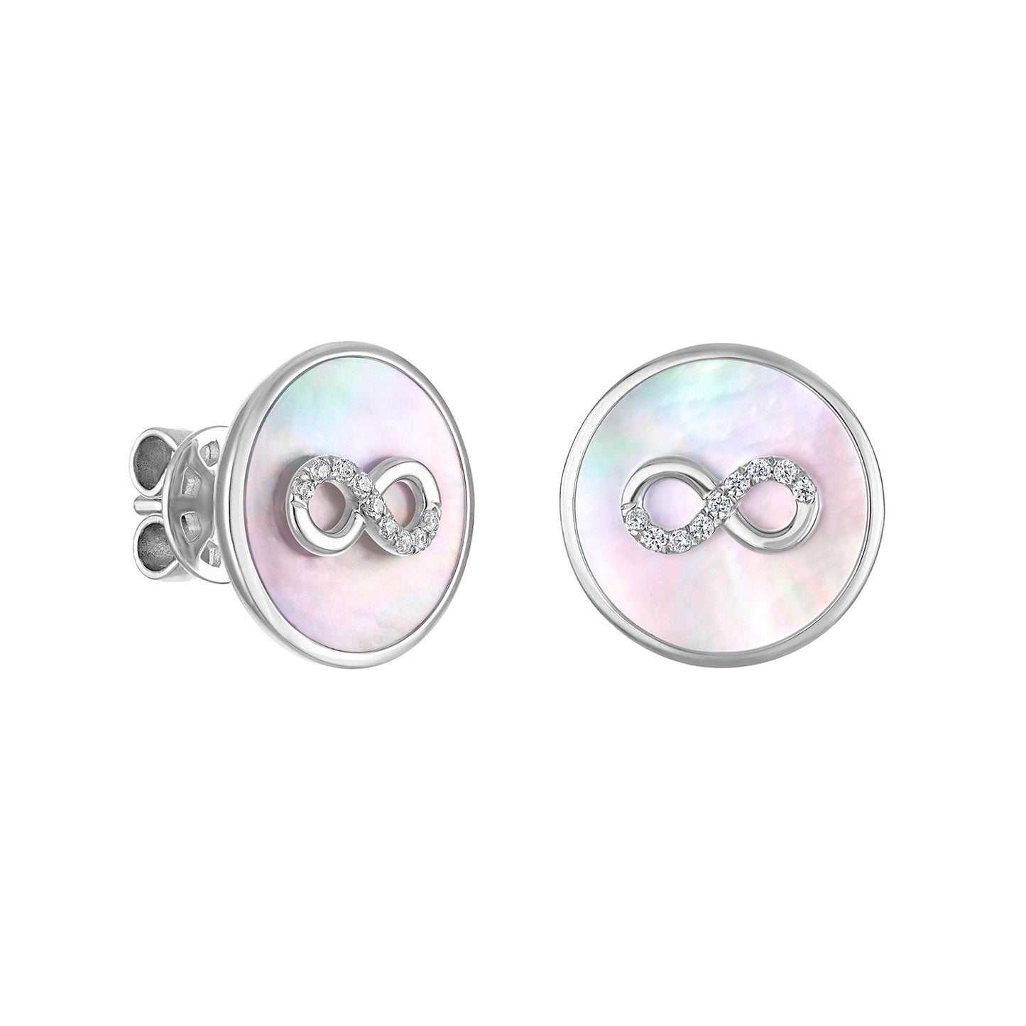 Mother of Pearl Infinity Earrings E3142