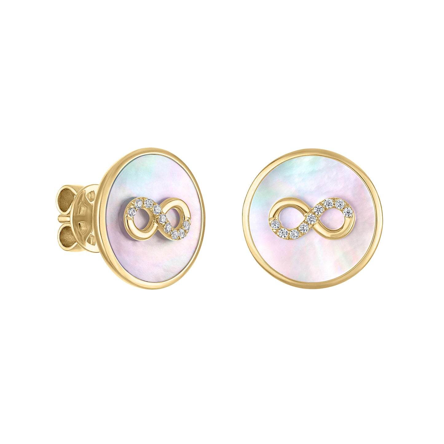 Mother of Pearl Infinity Earrings E3142