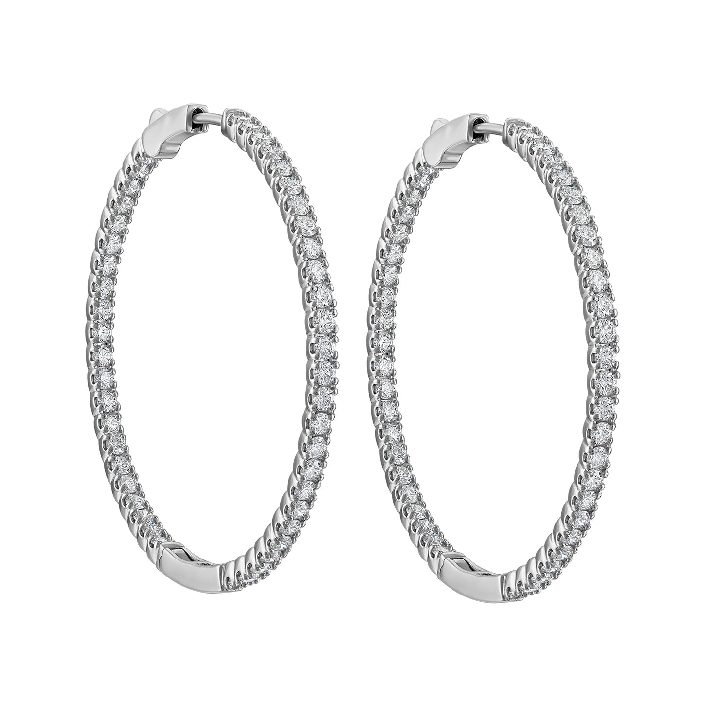 In & Out Diamond Hoops E3144