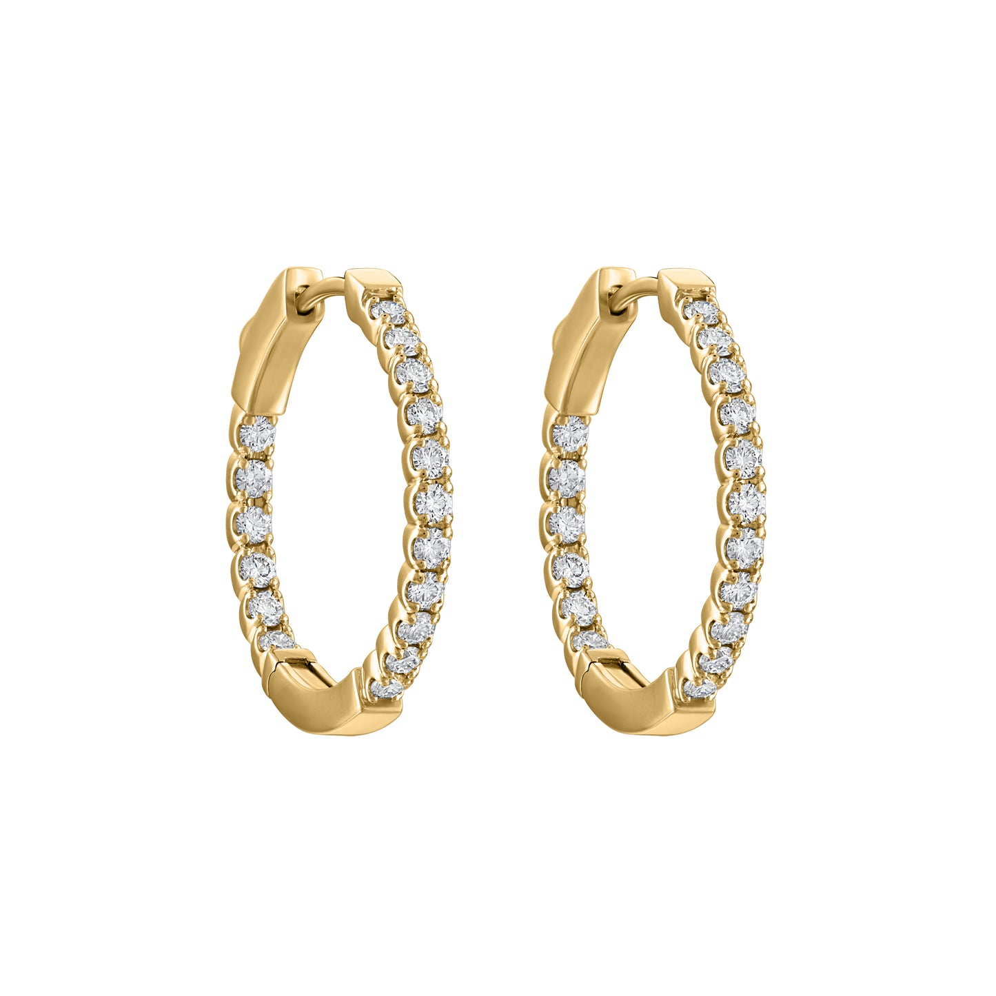 In & Out Diamond Hoops E3144