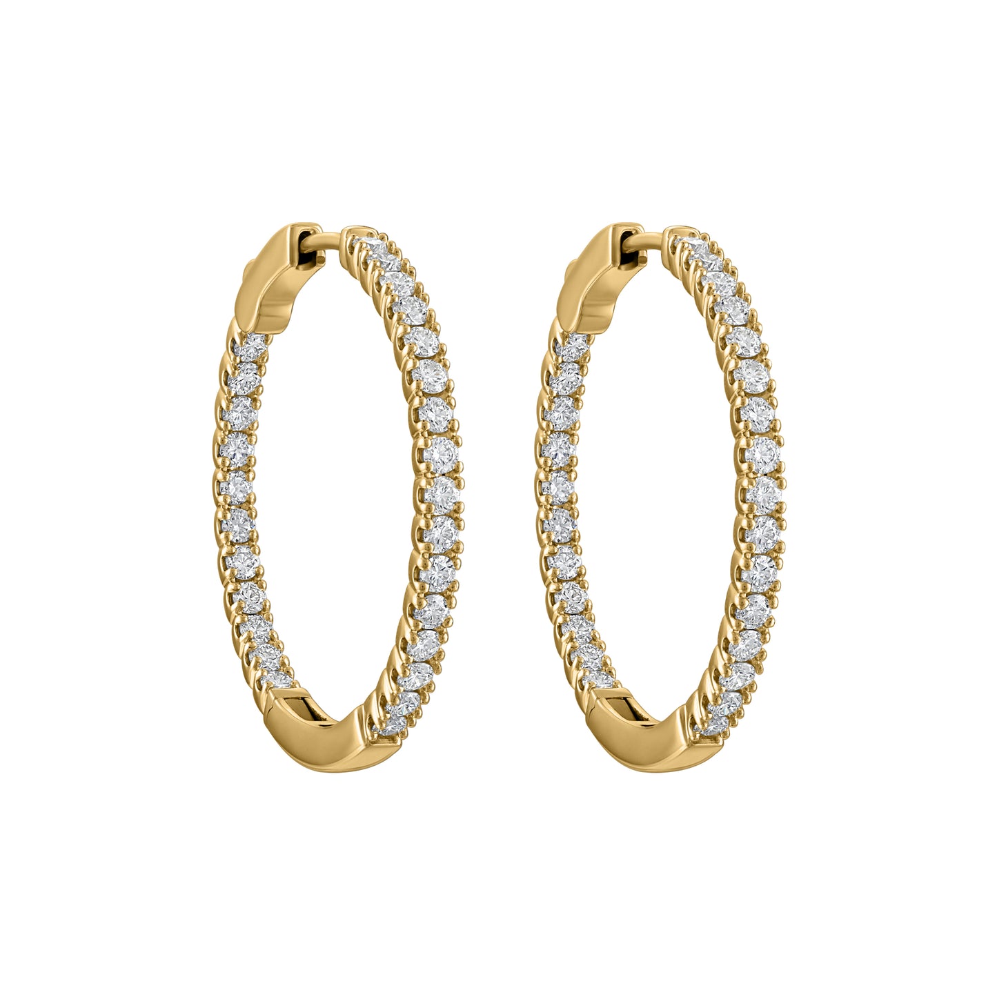 In & Out Diamond Hoops E3144