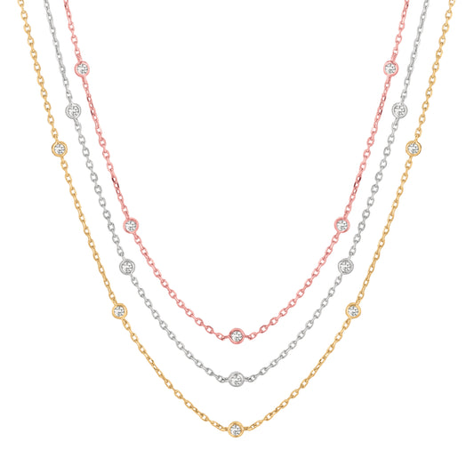 Diamond By Yard Necklace 18-Inch NR4000