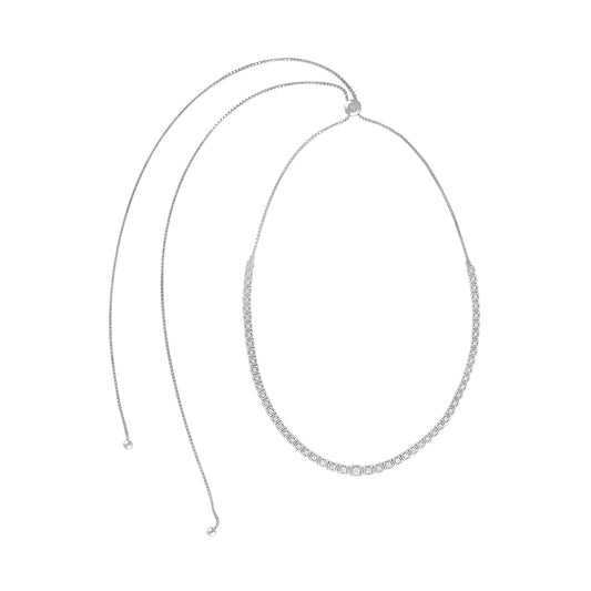 Bolo Necklace Graduated with Rope-Inspired Square Frames NR4011