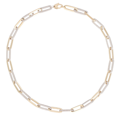 Two-Tone Paperclip Necklace NR4031