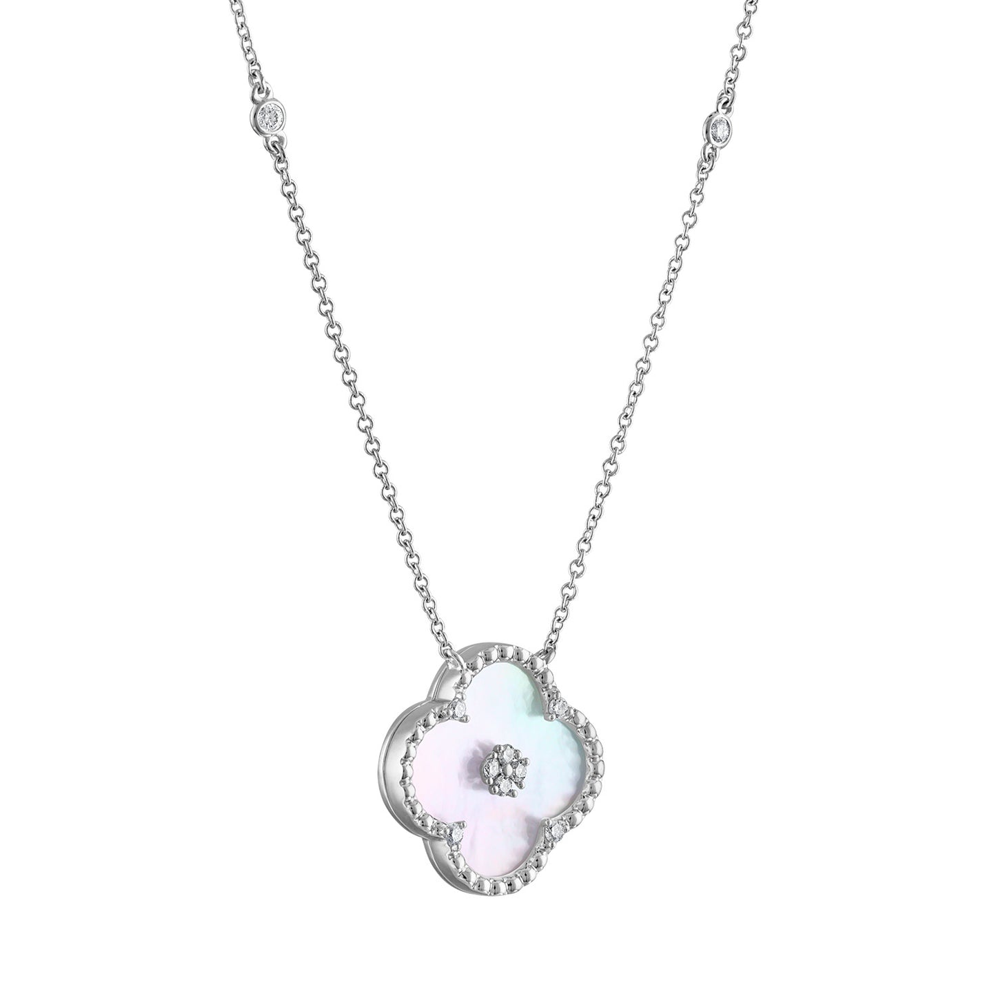 Mother of Pearl Clover Necklace NR4036