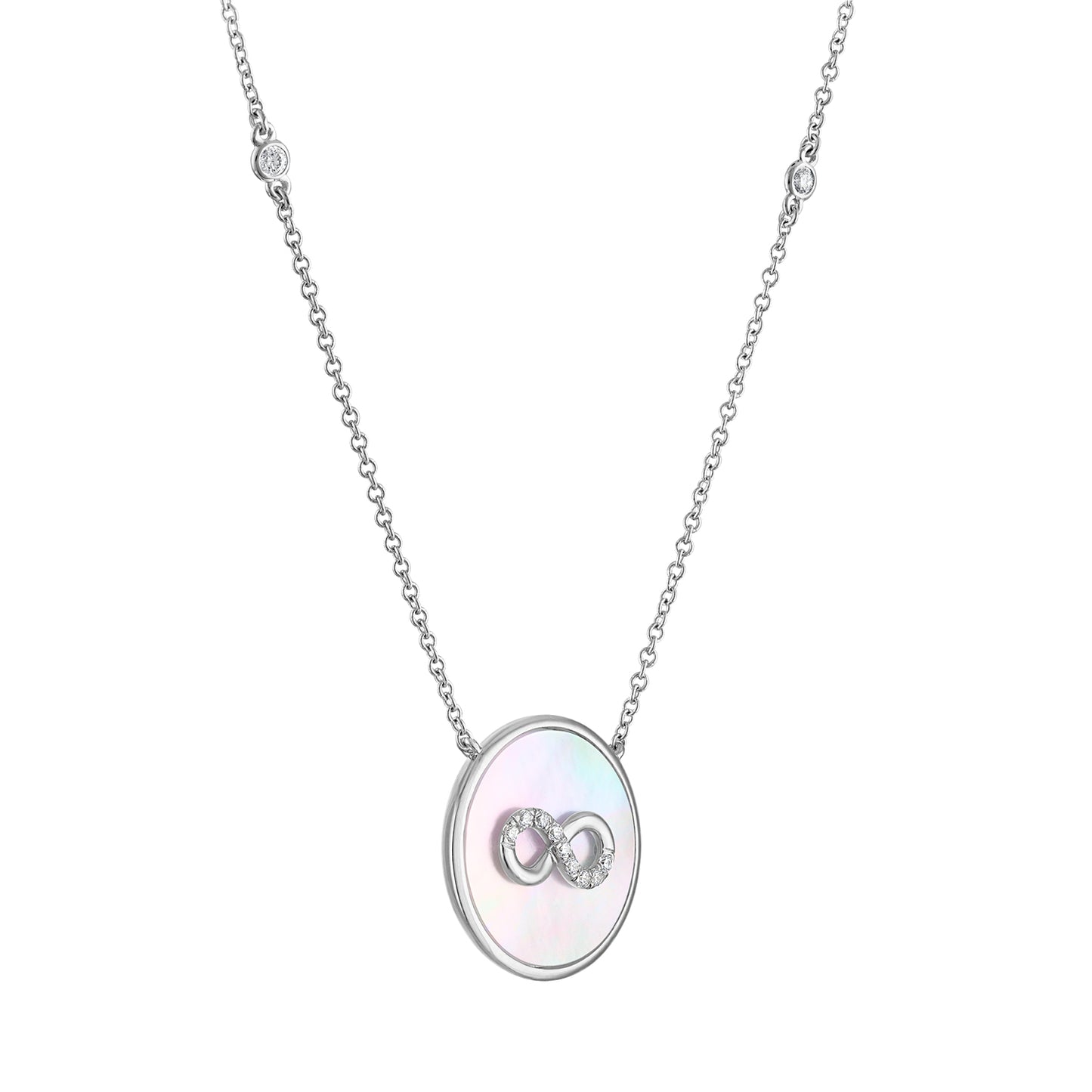 Mother of Pearl Infinity Necklace NR4041