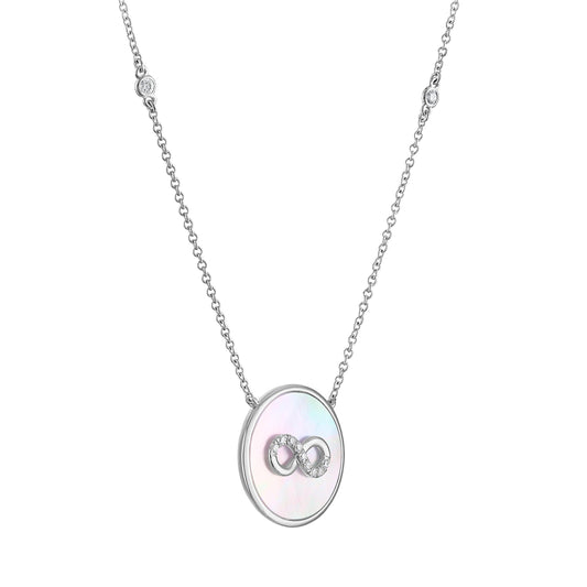 Mother of Pearl Infinity Necklace NR4041