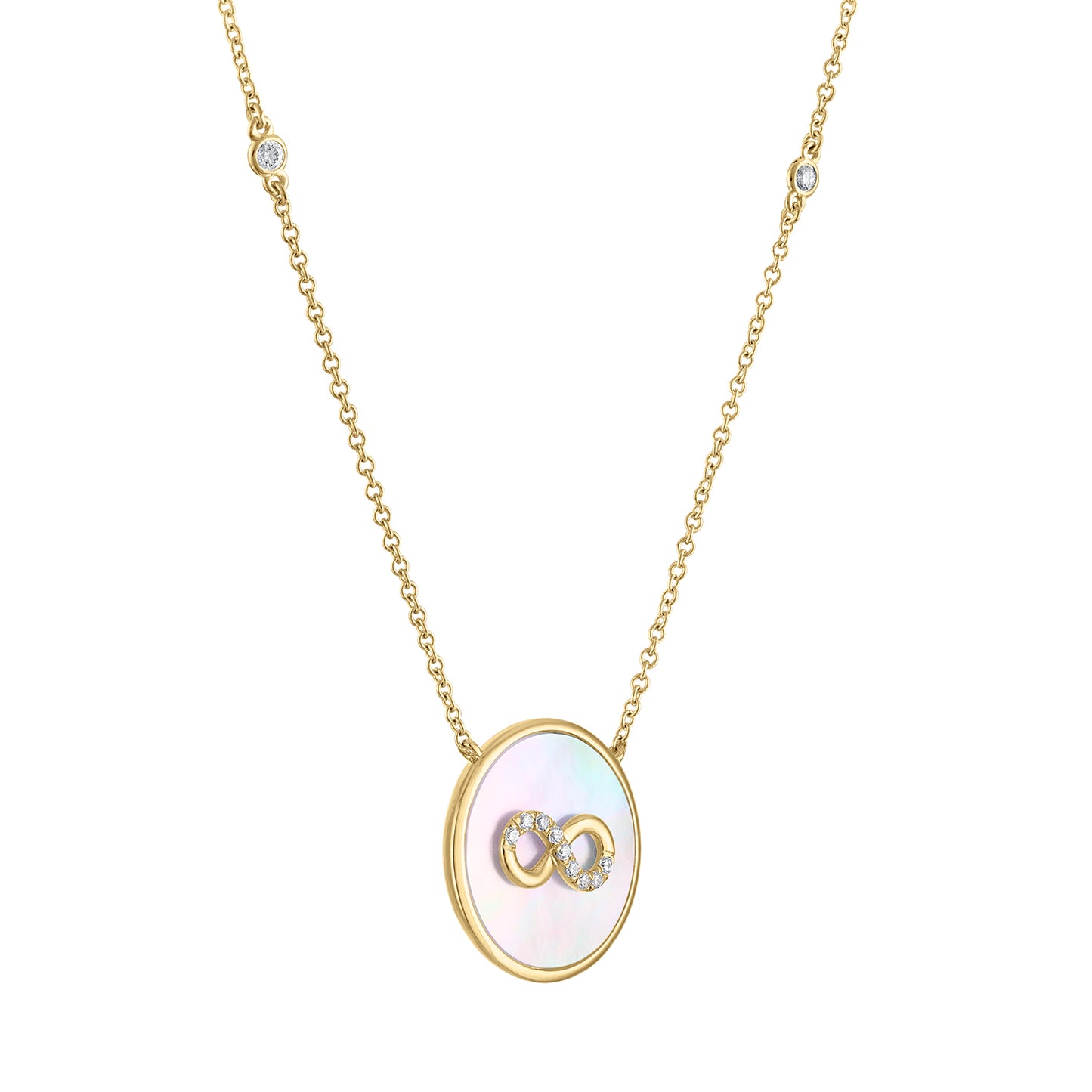 Mother of Pearl Infinity Necklace NR4041