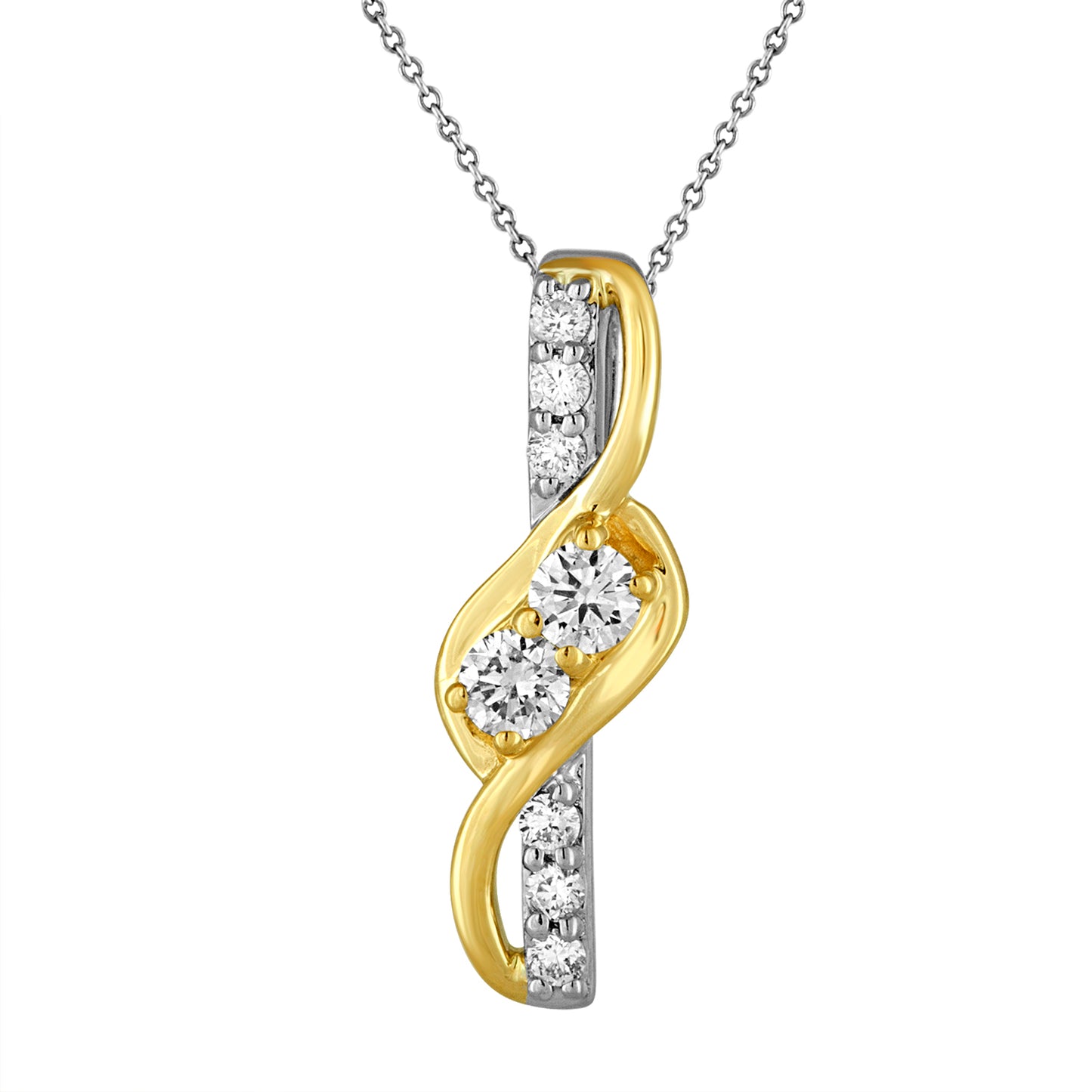 Two Stones Diamond Pendant P5016