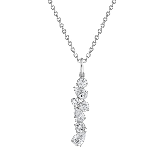 Mixed Fancy-Shape Diamond Cascade Pendant P5117