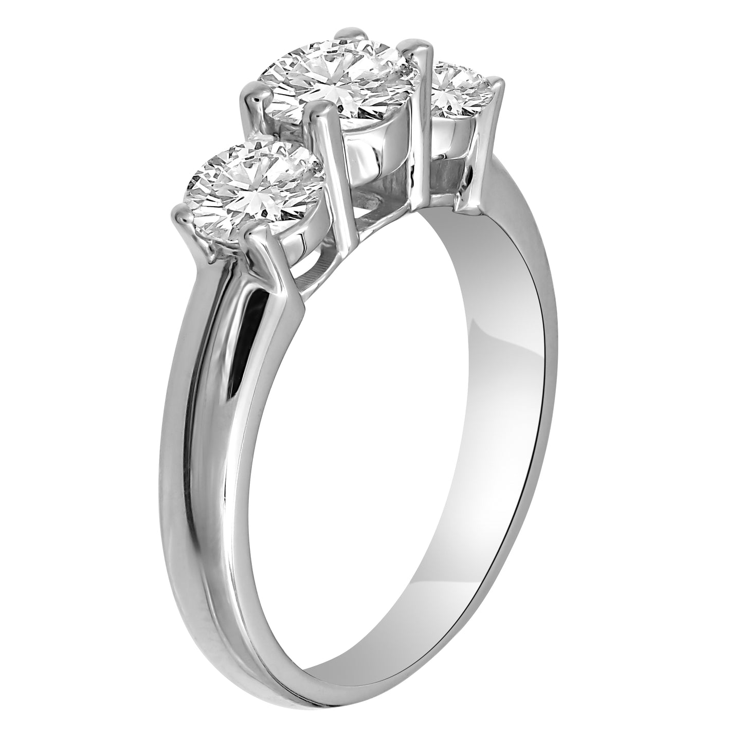 Three-Stone Round Diamond Engagement Ring R6040