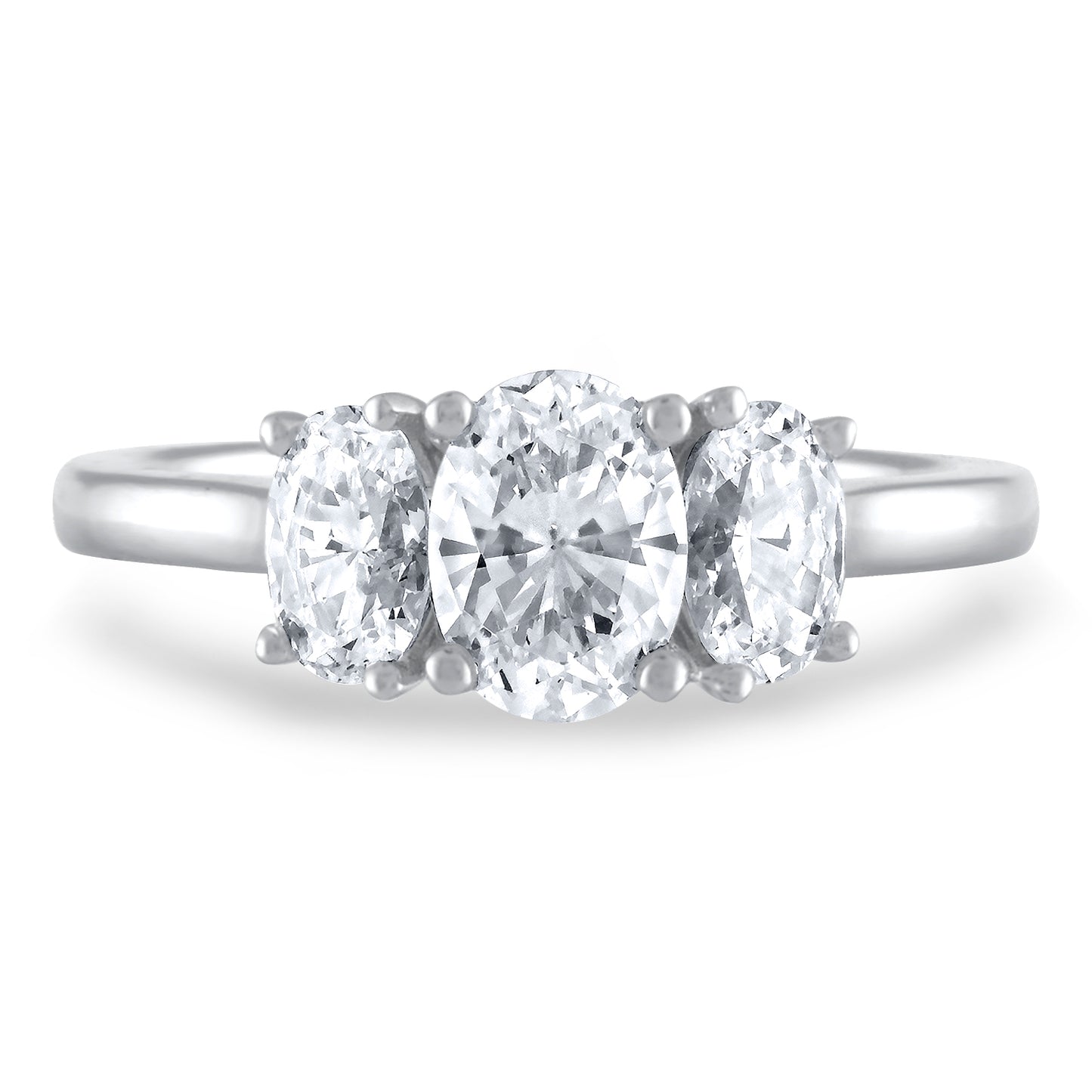 Three-Stone Oval Diamond Engagement Ring R6055
