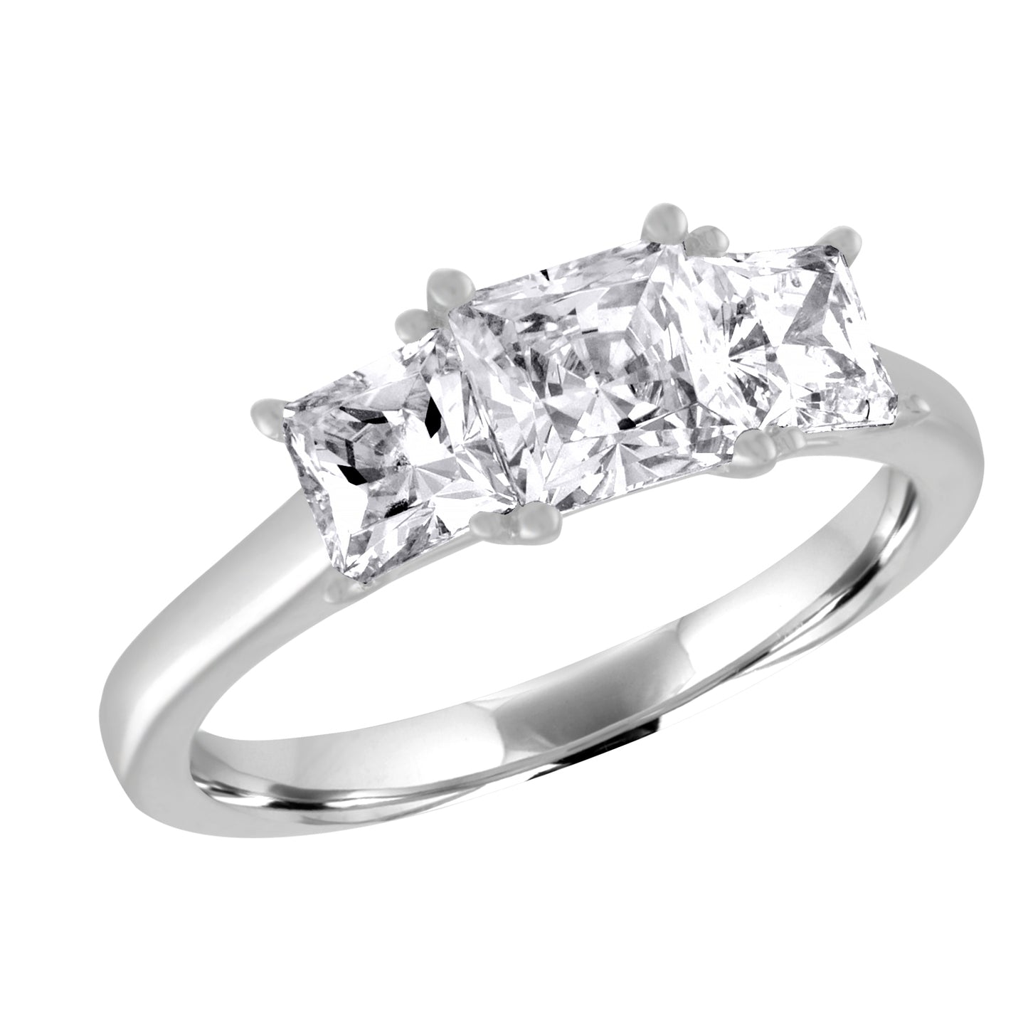 Three-Stone Oval Diamond Engagement Ring R6058