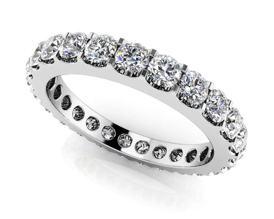 Shared-Prong Scalloped Diamond Eternity Band R6072