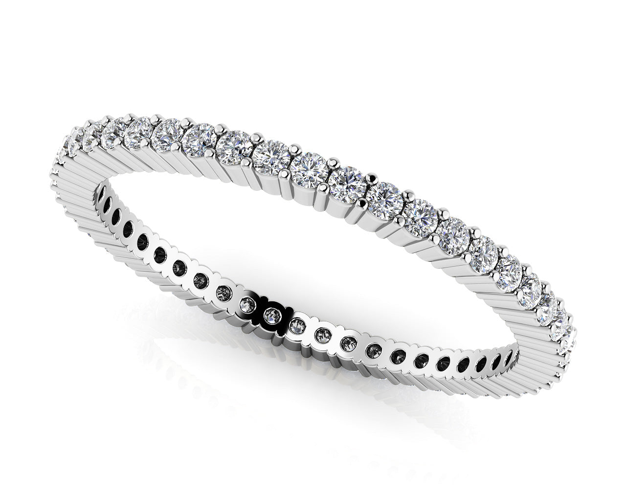 Tiny Shared-Prong Diamond Eternity Band R6074