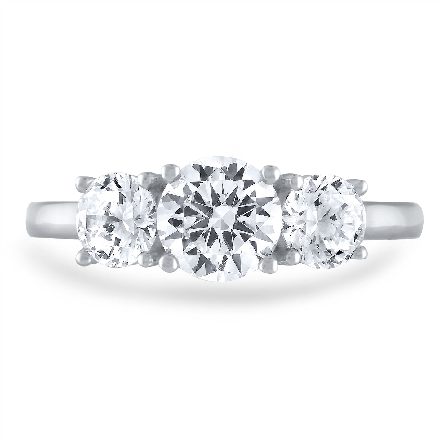 Three-Stone Round Diamond Engagement Ring R6118