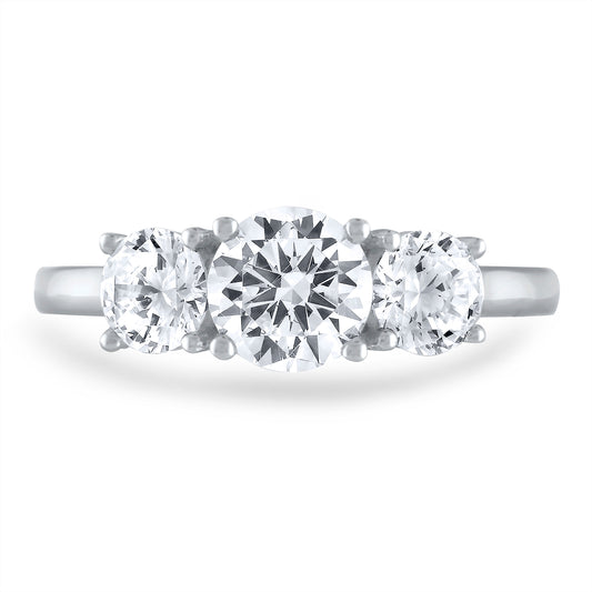 Three-Stone Round Diamond Engagement Ring R6118