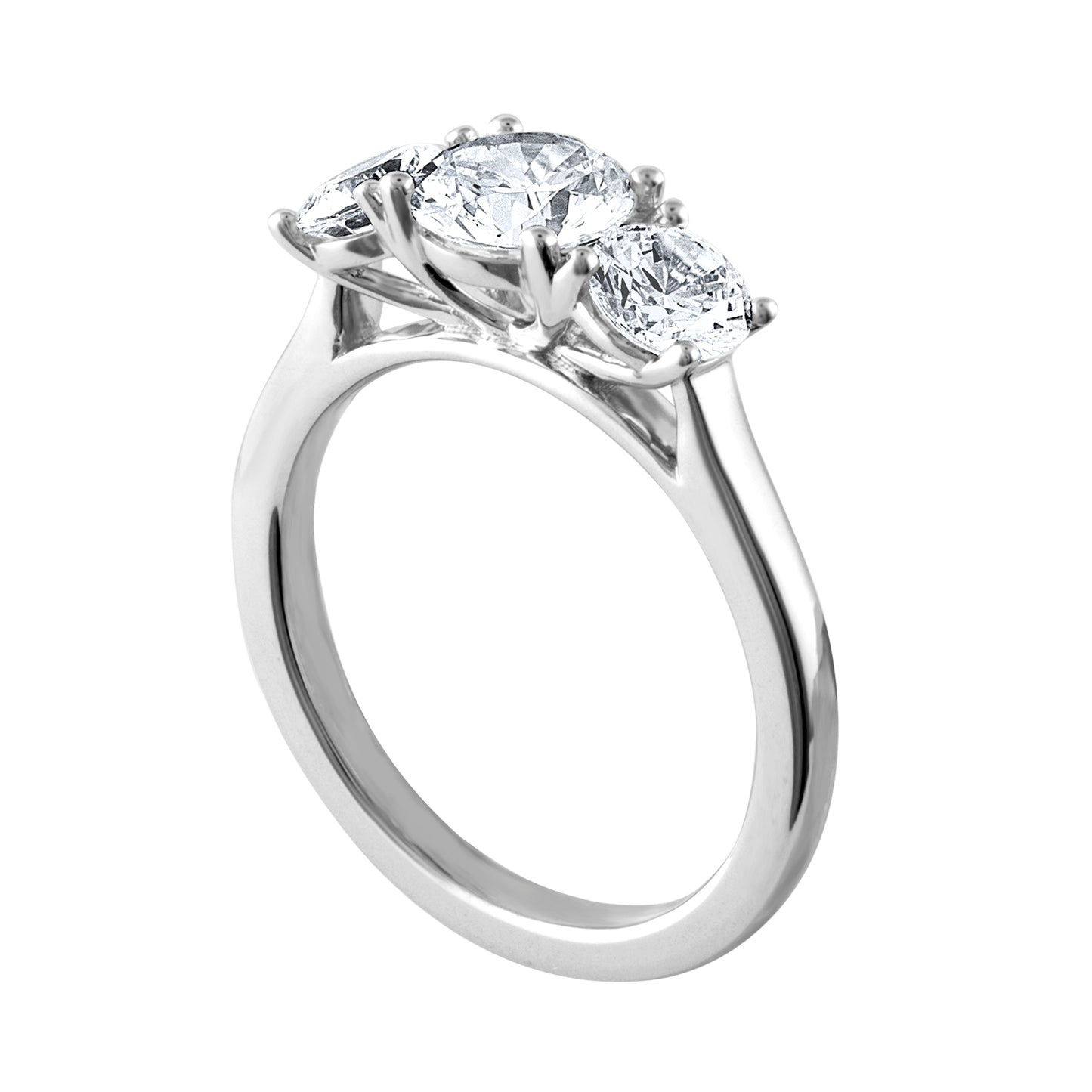 Three-Stone Round Diamond Engagement Ring R6118