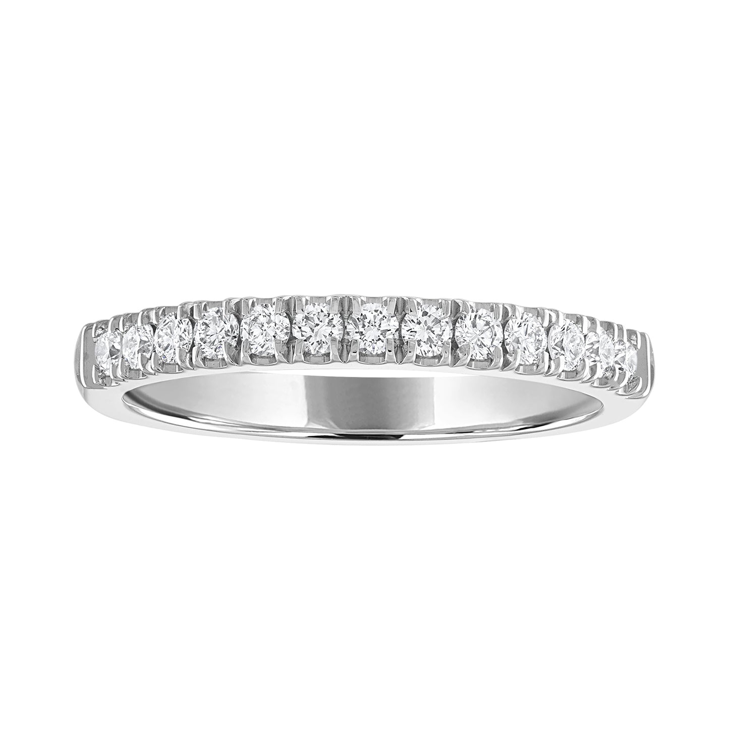 Extruded Tubing Stackable Band French Pave Closed Ends R6133