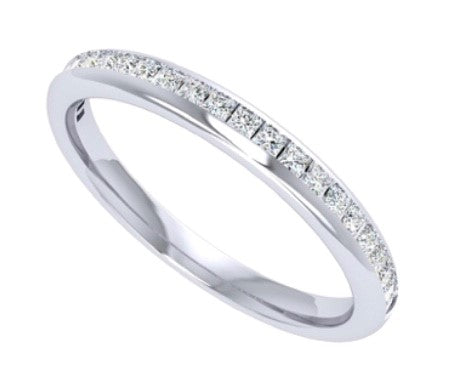 Matching Band Princess Cut Diamonds R6150