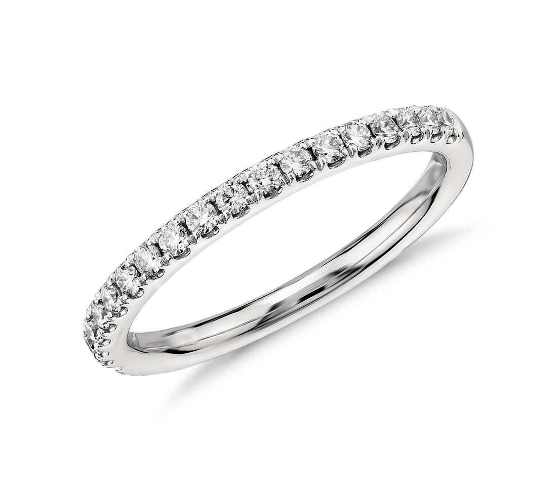 Extruded Tubing Stackable Band French Pave Open Ends R6174